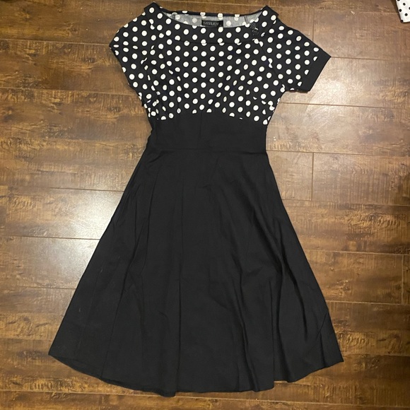 Retro Pin Up Polka Dot Dress - Picture 1 of 3